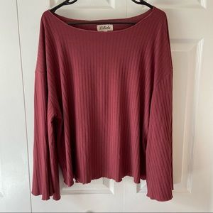 Listicle bell sleeve top